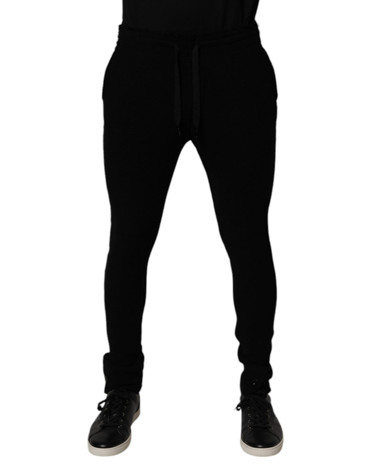 Pantalon de jogging en cachemire noir Dolce &amp; Gabbana pour homme