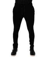 Pantalon de jogging en cachemire noir Dolce &amp; Gabbana pour homme