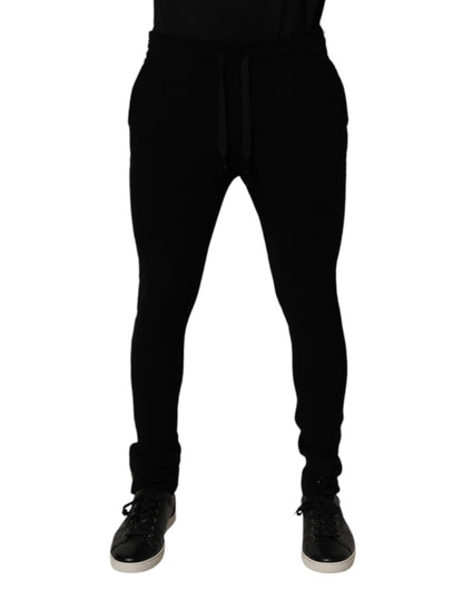 Dolce &amp; Gabbana Zwarte Kasjmier Joggingbroek Heren Sweatpants Broek