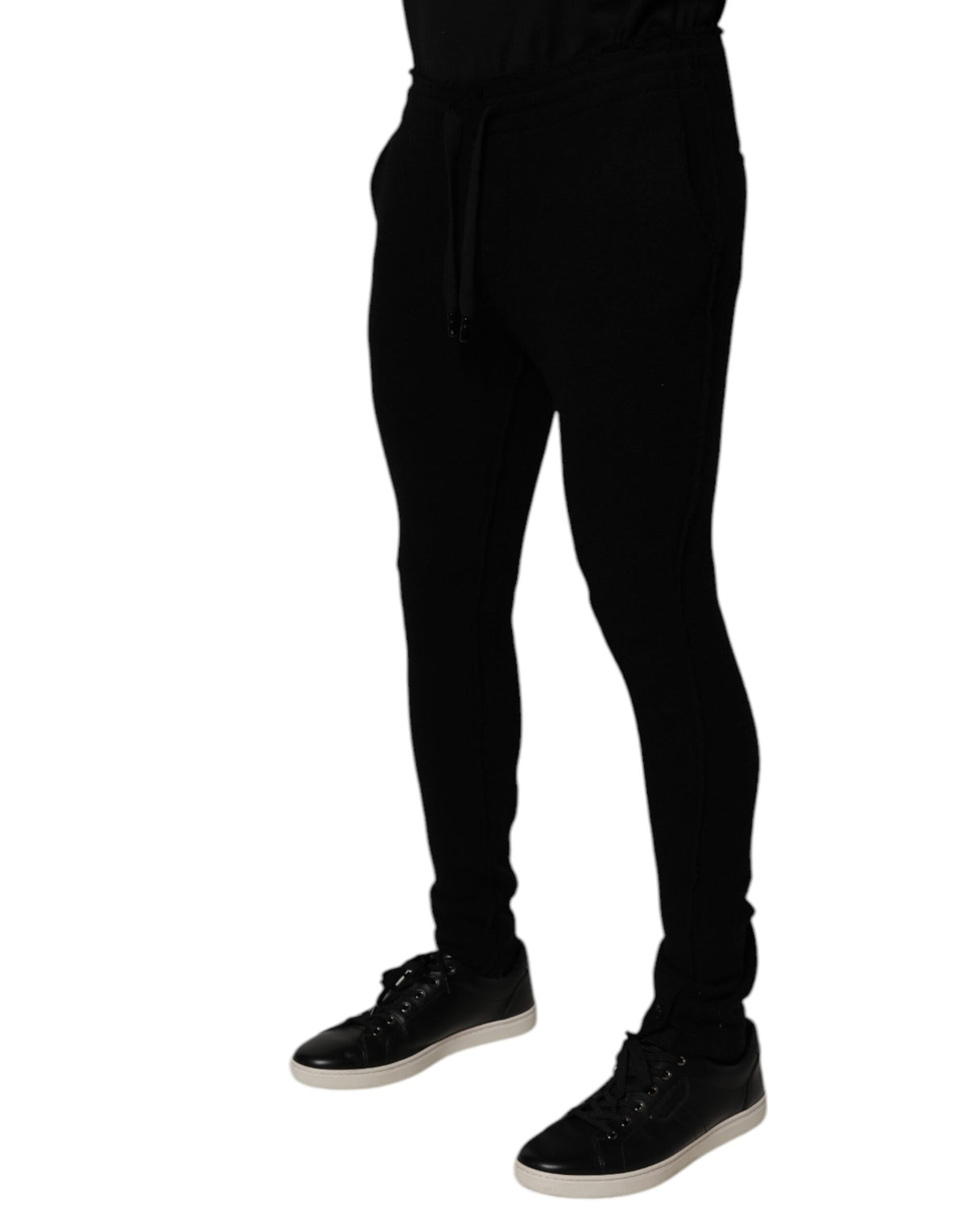 Pantalon de jogging en cachemire noir Dolce &amp; Gabbana pour homme