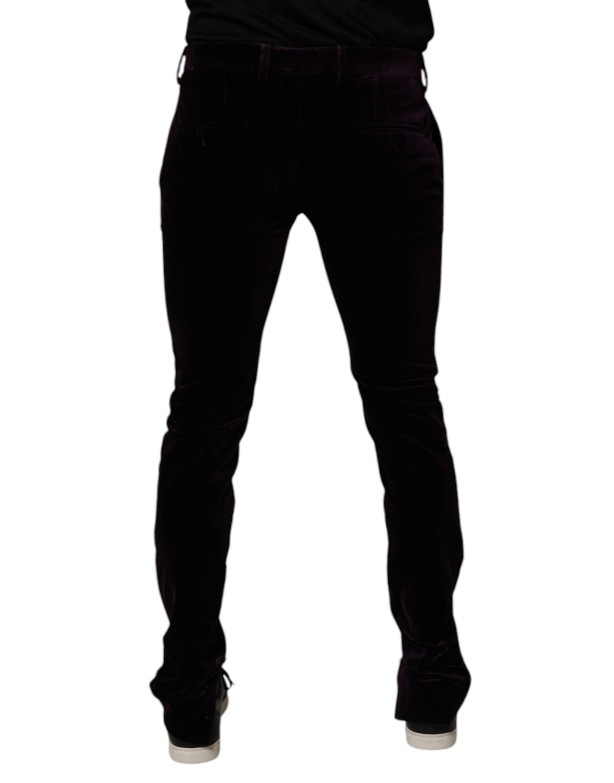 Pantalon habillé pour homme en coton velours violet Dolce &amp; Gabbana