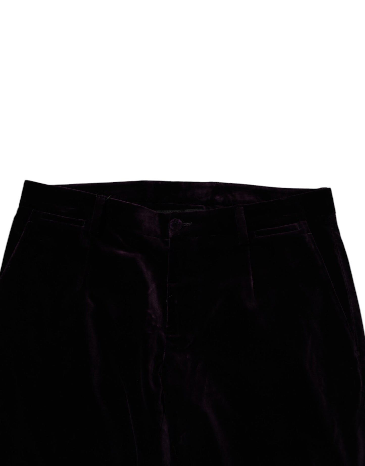 Dolce & Gabbana Violet Velvet Cotton Men Dress Formal Pants