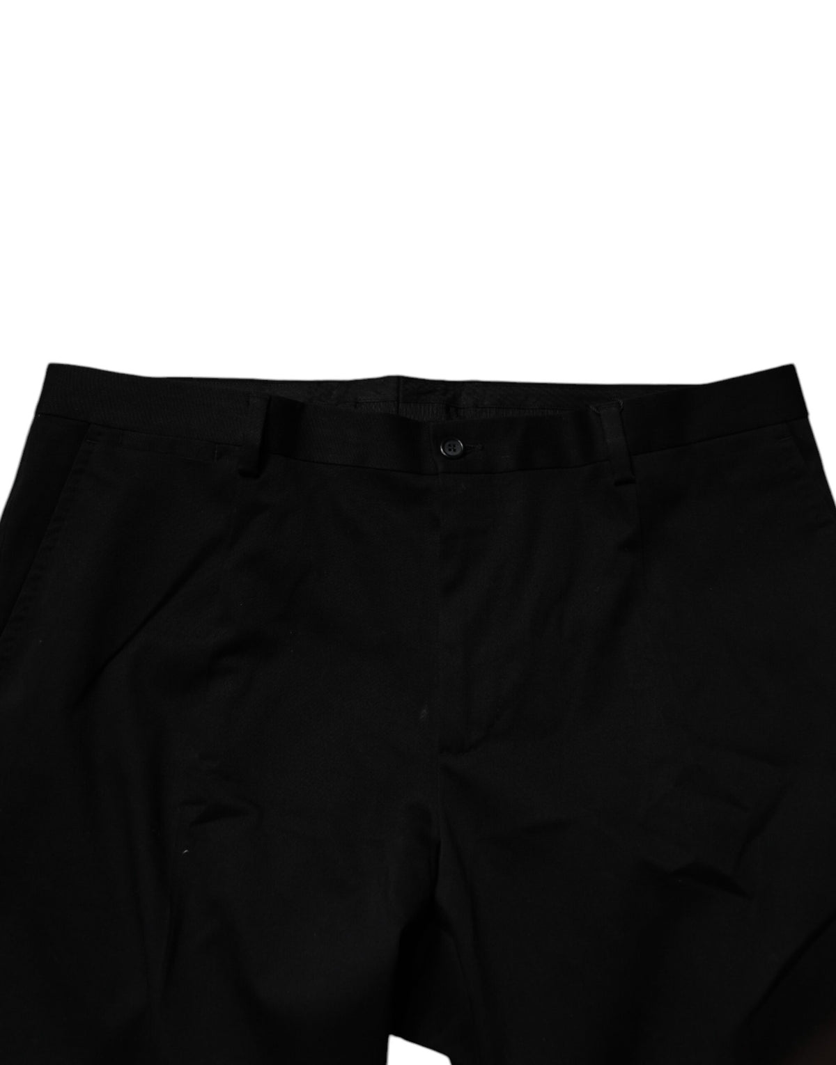 Pantalon habillé slim pour homme en coton noir Dolce &amp; Gabbana