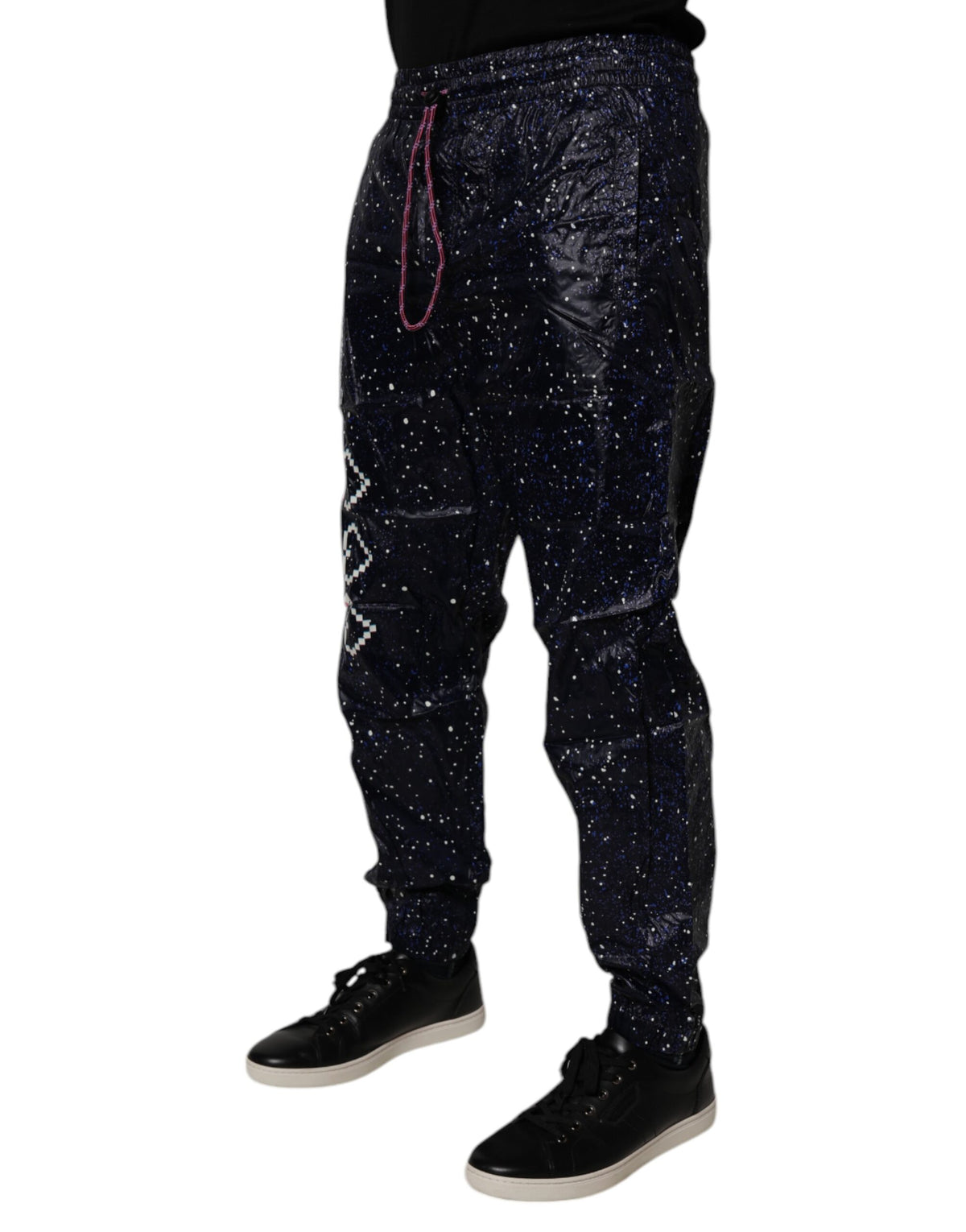 Pantalon de jogging en coton à imprimé DG Game bleu foncé de Dolce &amp; Gabbana