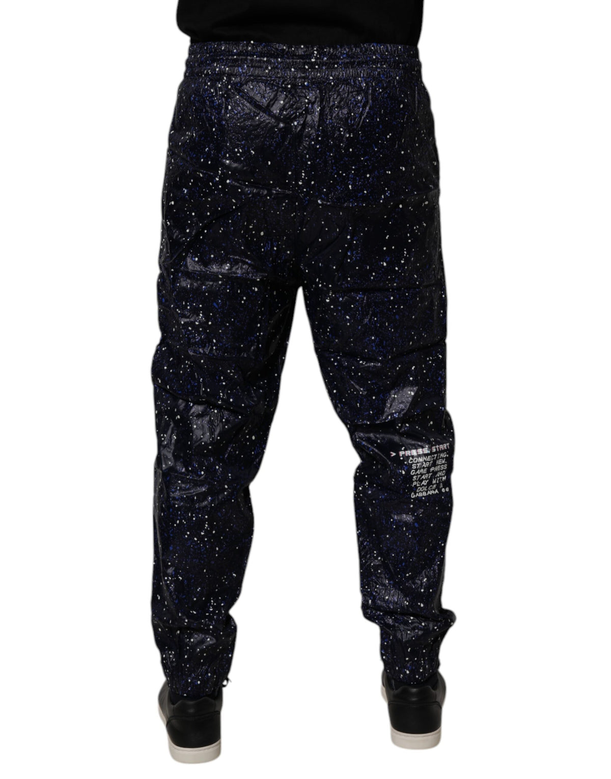 Pantalon de jogging en coton à imprimé DG Game bleu foncé de Dolce &amp; Gabbana