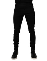 Pantalon de jogging en coton noir Dolce &amp; Gabbana pour homme.