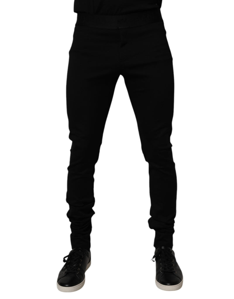 Dolce &amp; Gabbana Zwarte Katoenen Joggingbroek Heren Sweatpants Broek