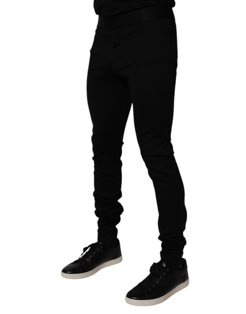 Dolce &amp; Gabbana Zwarte Katoenen Joggingbroek Heren Sweatpants Broek