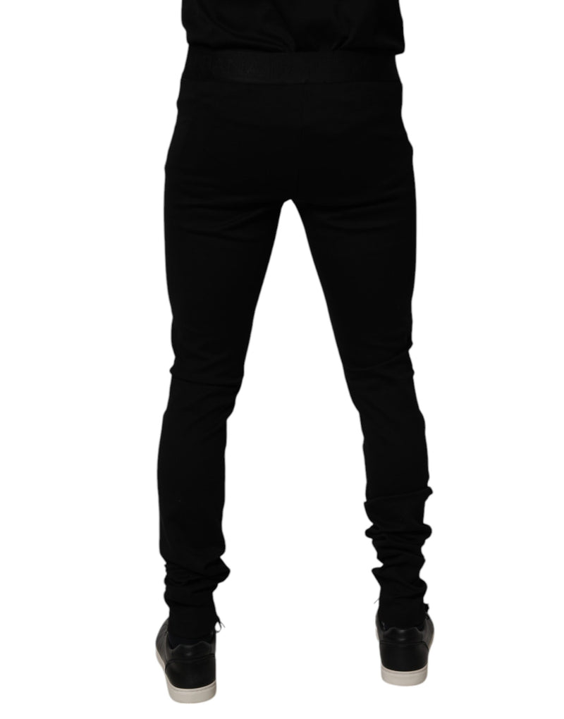 Dolce &amp; Gabbana Zwarte Katoenen Joggingbroek Heren Sweatpants Broek