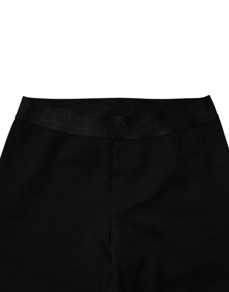 Dolce &amp; Gabbana Zwarte Katoenen Joggingbroek Heren Sweatpants Broek