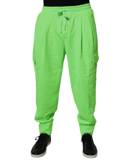 Dolce & Gabbana Neon Green Cargo Jogger Men Sweatpants Pants