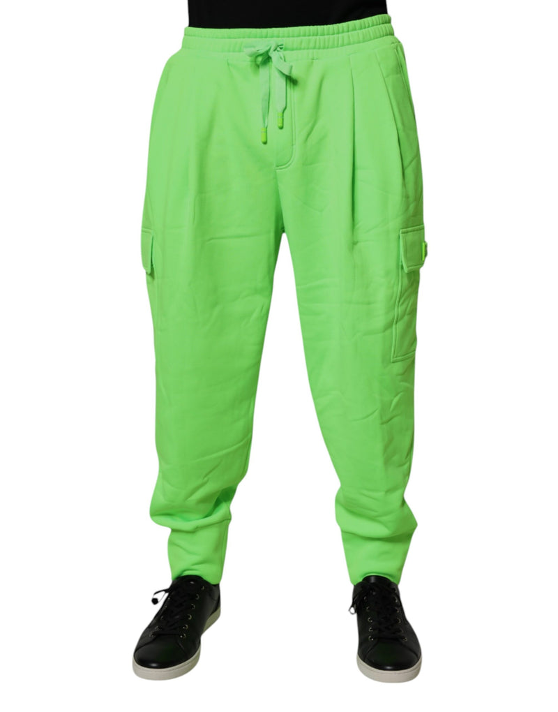 Pantalon de jogging cargo homme Dolce &amp; Gabbana vert néon