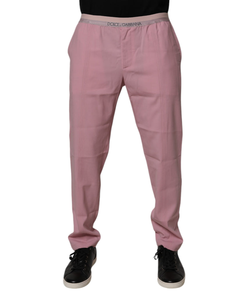Pantalon chino en coton extensible rose de Dolce &amp; Gabbana