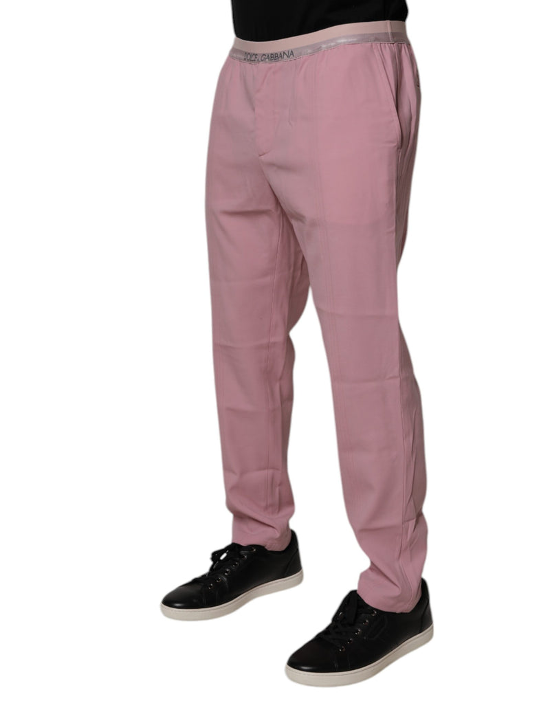 Pantalon chino en coton extensible rose de Dolce &amp; Gabbana