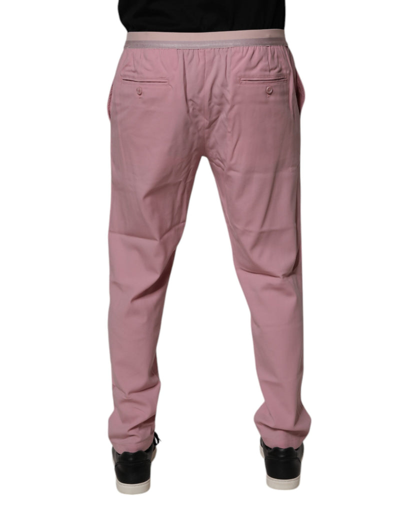 Pantalon chino en coton extensible rose de Dolce &amp; Gabbana