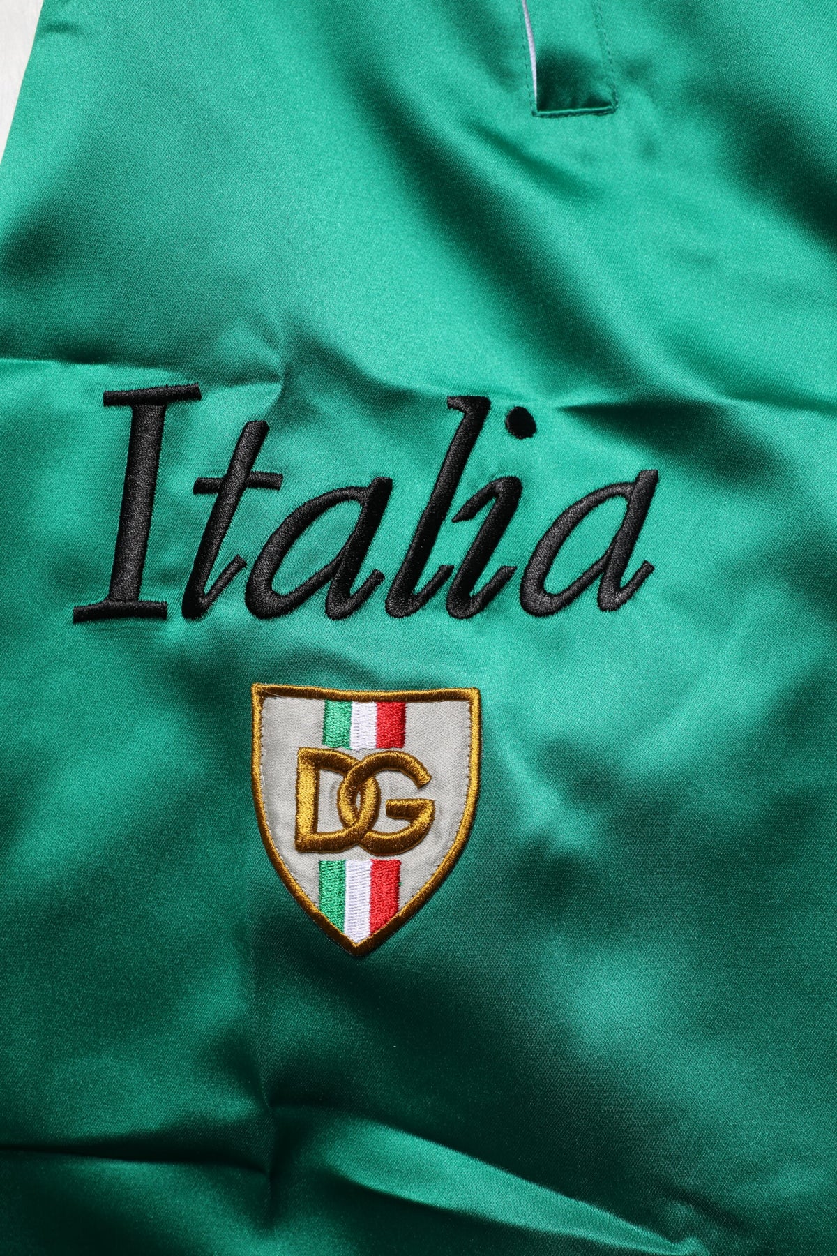 Shorts Bermuda en polyester multicolore "Italia" de Dolce &amp; Gabbana