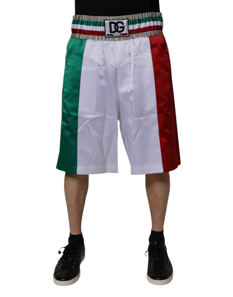 Shorts Bermuda en polyester multicolore "Italia" de Dolce &amp; Gabbana
