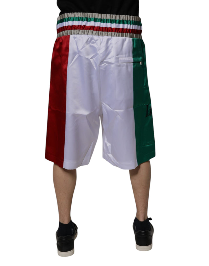 Shorts Bermuda en polyester multicolore "Italia" de Dolce &amp; Gabbana