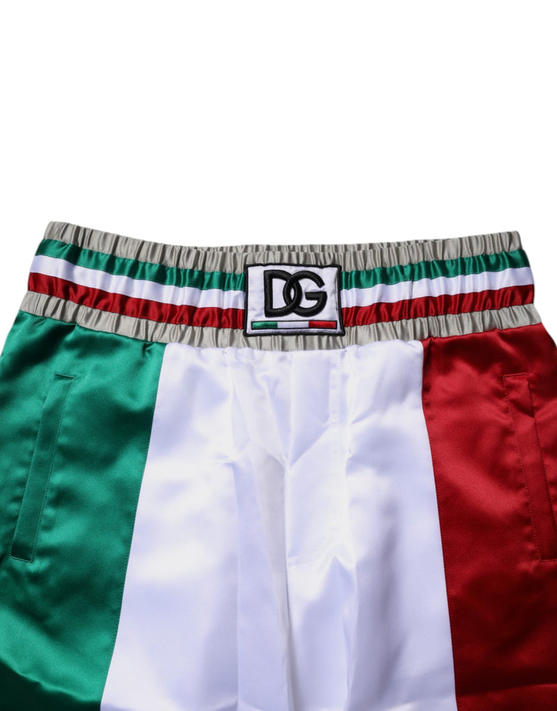 Shorts Bermuda en polyester multicolore "Italia" de Dolce &amp; Gabbana