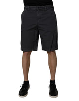 Shorts Bermuda pour homme en coton gris foncé à taille mi-hauteur de Dolce &amp; Gabbana