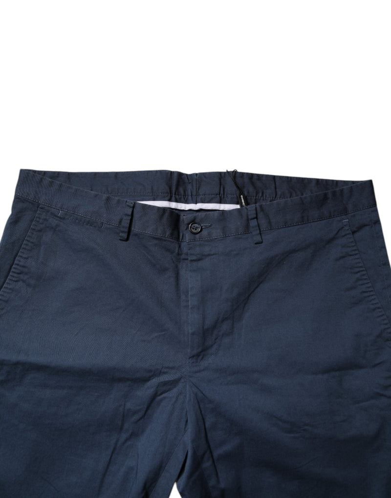 Shorts Bermuda pour homme en coton bleu taille mi-hauteur Dolce &amp; Gabbana