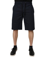 Shorts Bermuda en coton bleu foncé de Dolce &amp; Gabbana
