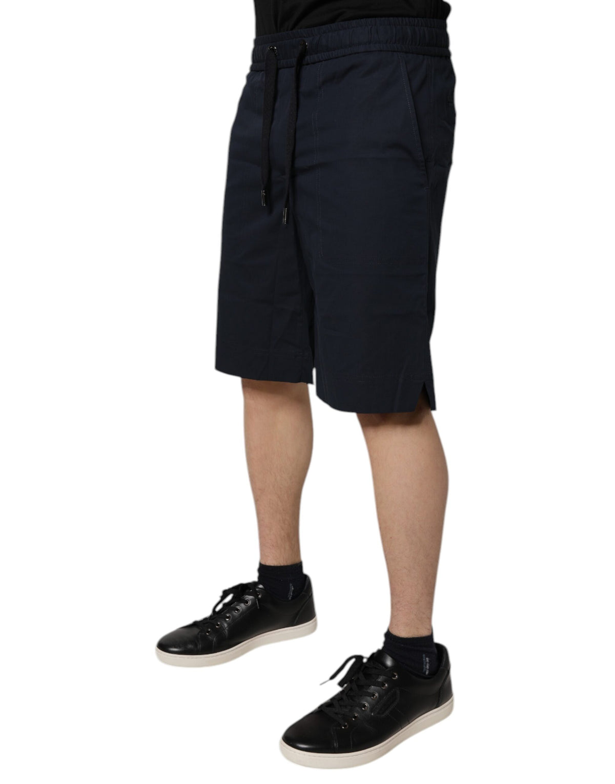 Shorts Bermuda en coton bleu foncé de Dolce &amp; Gabbana