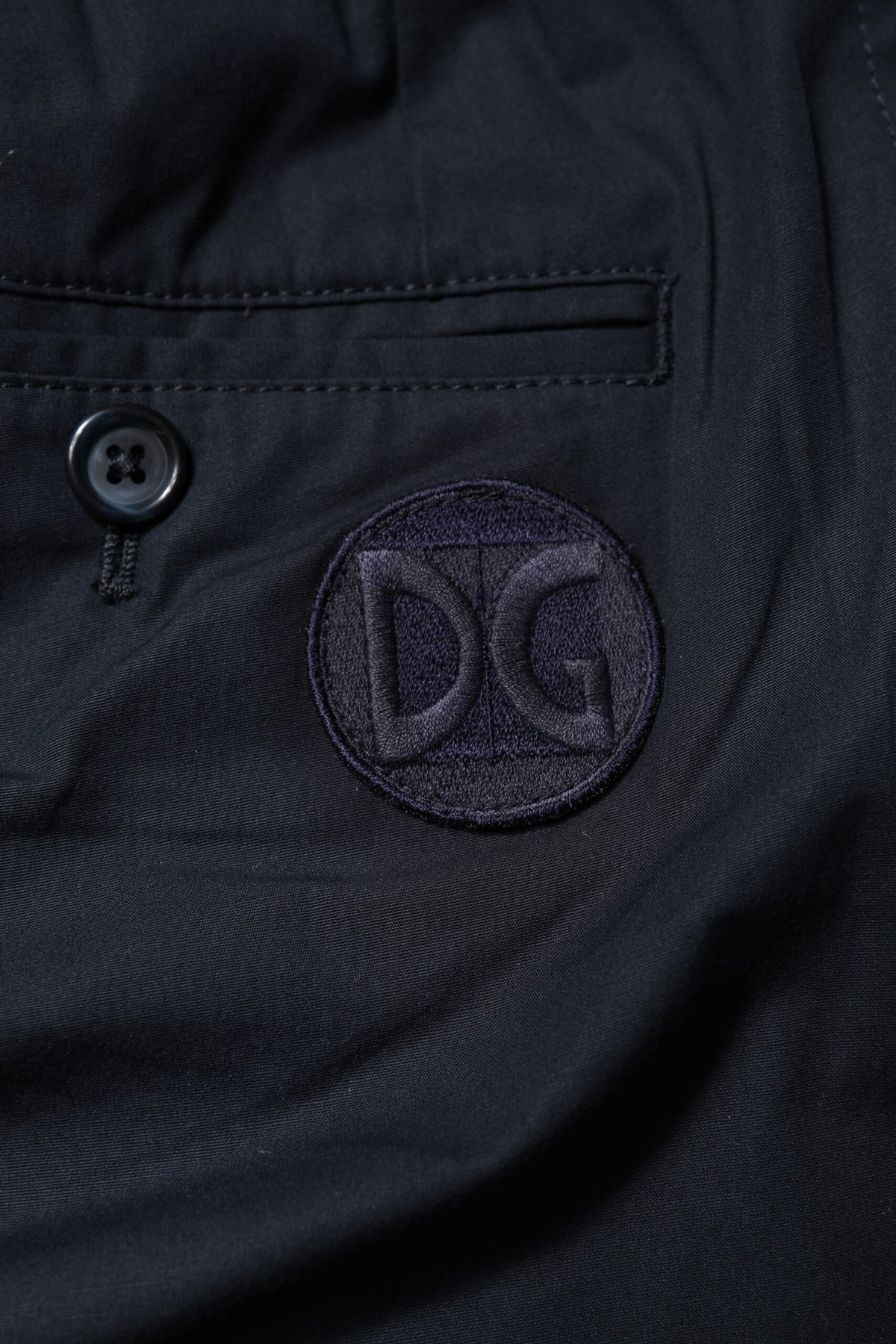 Shorts Bermuda en coton bleu foncé de Dolce &amp; Gabbana