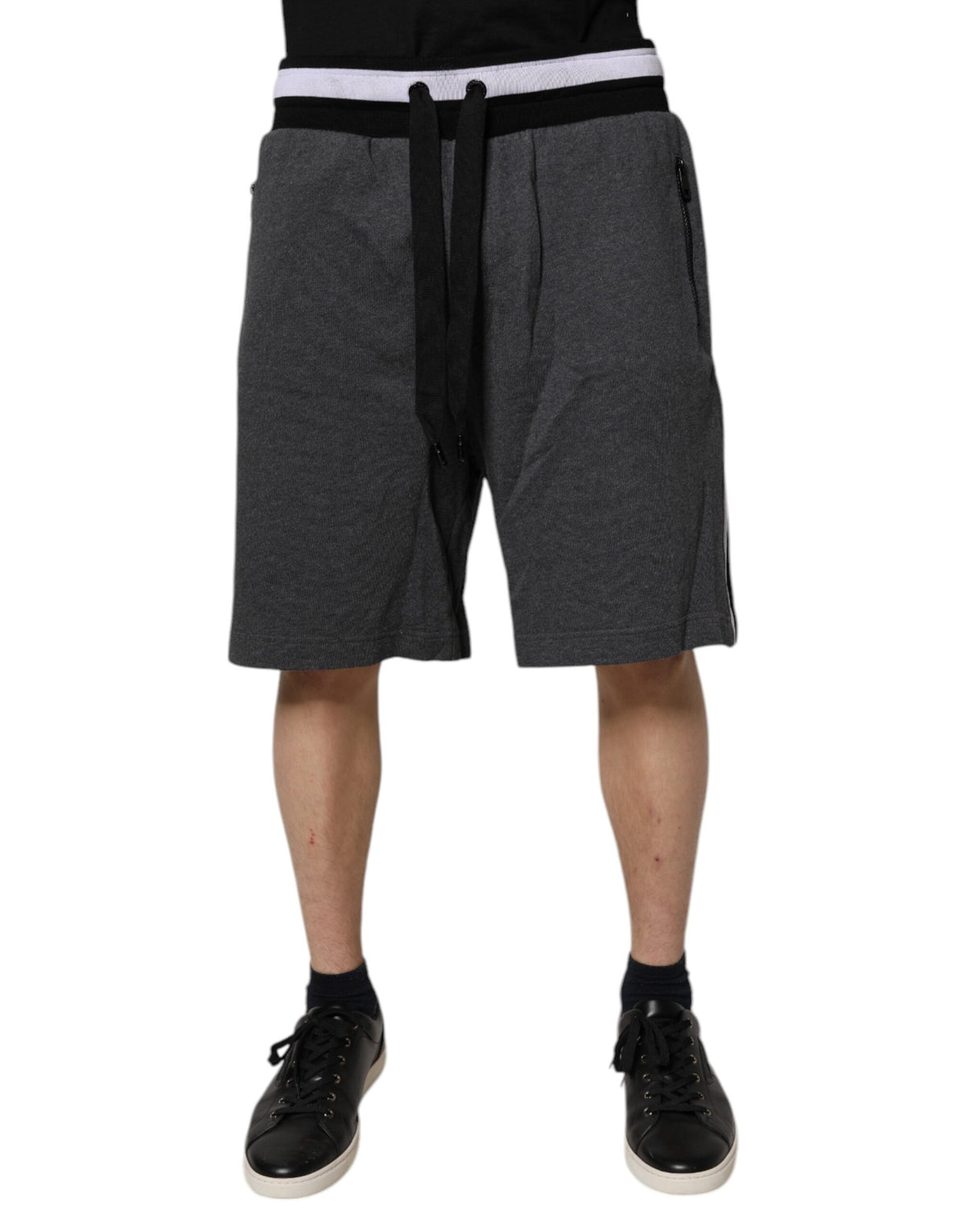 Shorts Bermuda en coton gris foncé de Dolce &amp; Gabbana