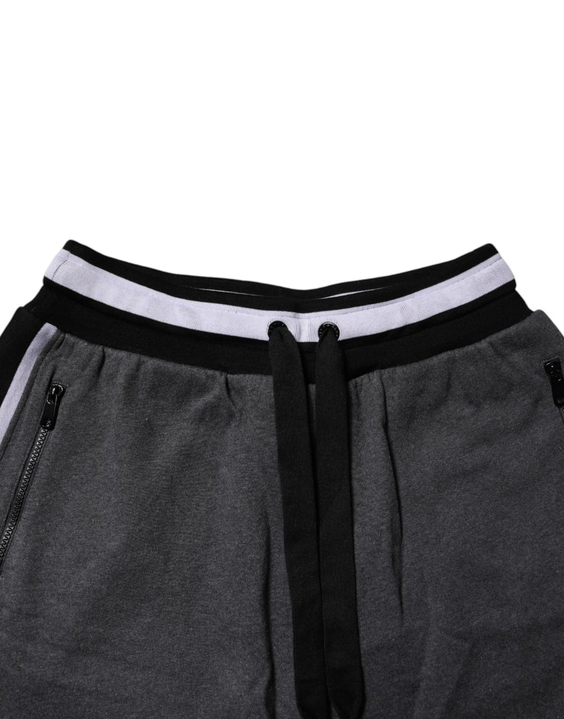 Dolce &amp; Gabbana donkergrijze katoenen Bermuda sweatshorts