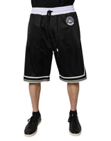 Shorts Bermuda en coton noir et blanc pour homme Dolce &amp; Gabbana