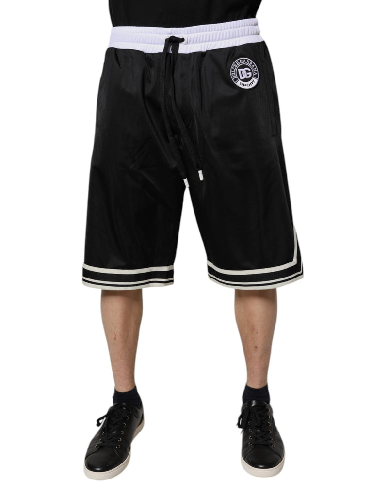 Shorts Bermuda en coton noir et blanc pour homme Dolce &amp; Gabbana