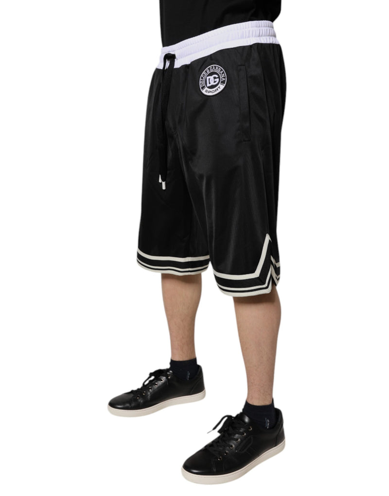 Shorts Bermuda en coton noir et blanc pour homme Dolce &amp; Gabbana
