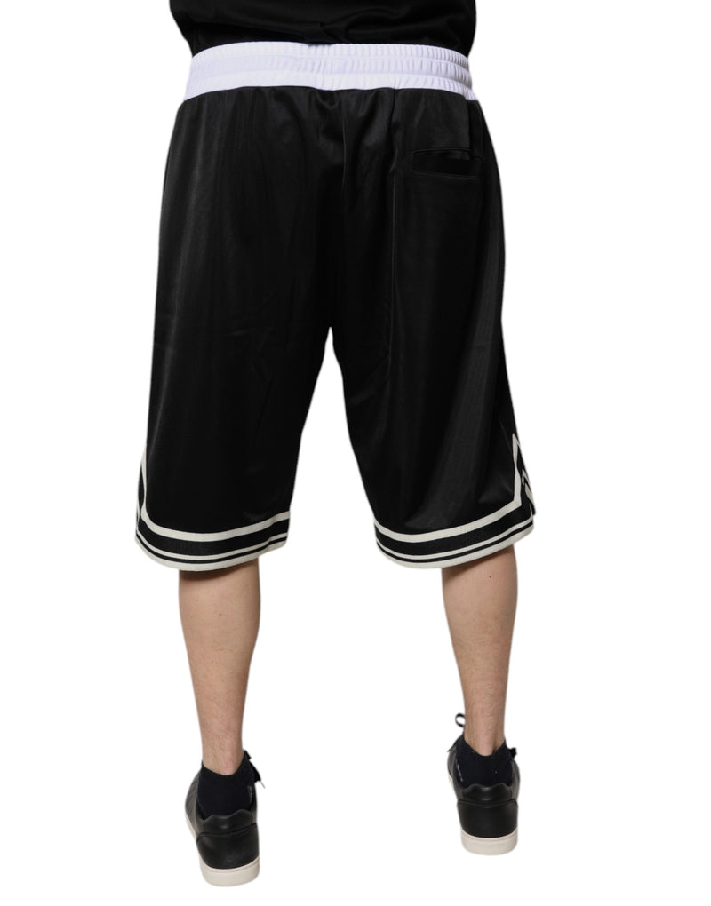 Shorts Bermuda en coton noir et blanc pour homme Dolce &amp; Gabbana
