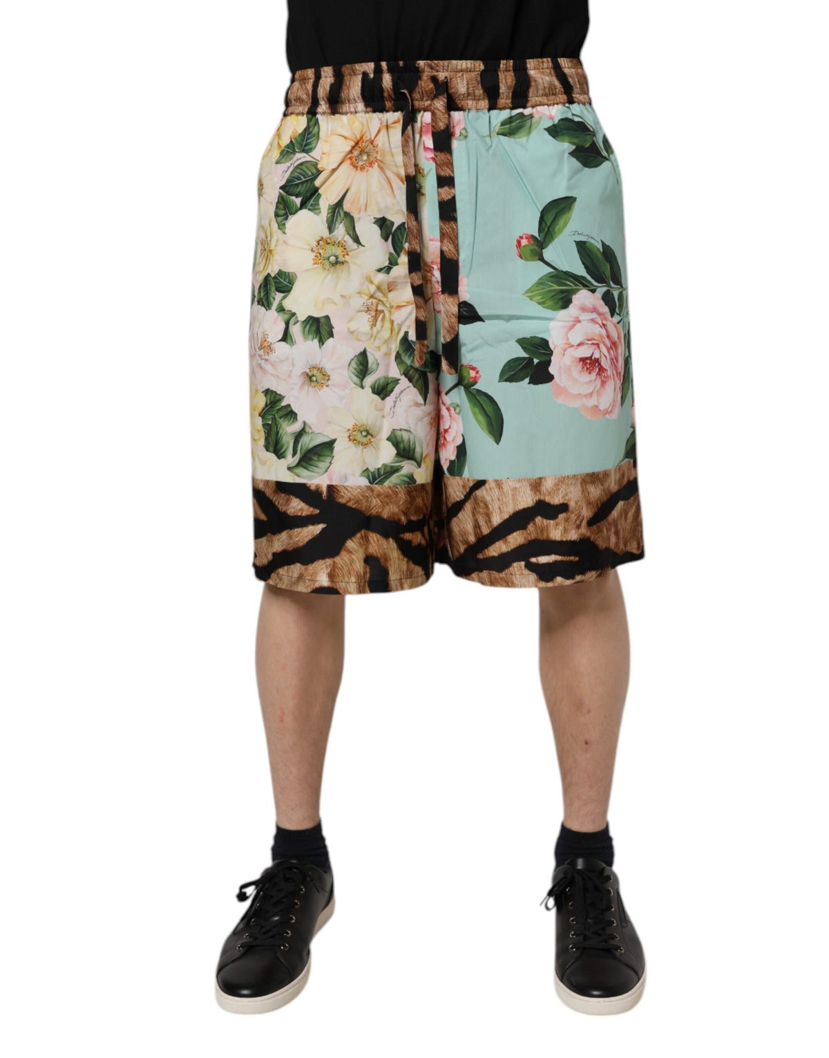 Short de bain bermuda pour homme Dolce &amp; Gabbana à imprimé floral multicolore