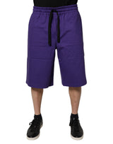 Shorts Bermuda en coton violet pour homme de Dolce &amp; Gabbana