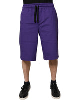Shorts Bermuda en coton violet pour homme de Dolce &amp; Gabbana