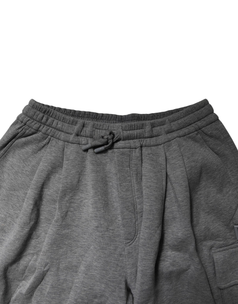 Dolce &amp; Gabbana grijze katoenen cargo bermuda sweatshorts