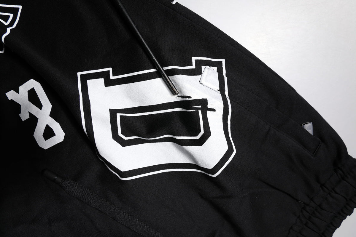 Shorts Bermuda en coton noir avec logo Dolce &amp; Gabbana