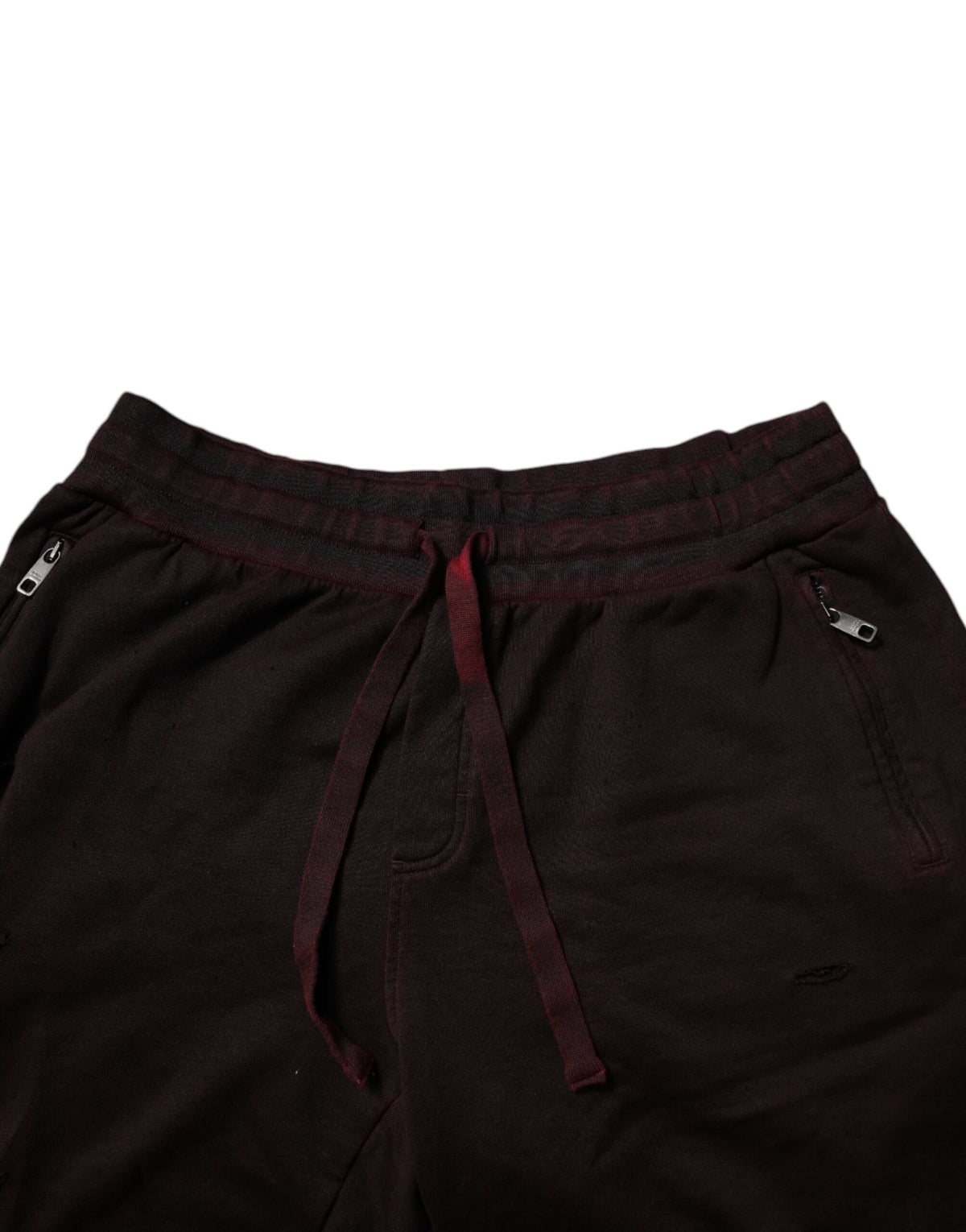 Shorts Bermuda en coton de couleur bordeaux de Dolce &amp; Gabbana