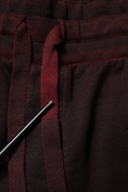 Dolce & Gabbana Bordeaux Cotton Bermuda Sweatshorts Shorts