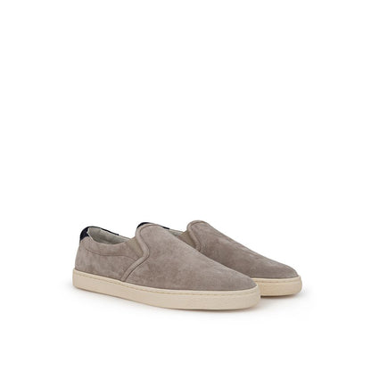 Brunello Cucinelli Beige Leather Sneaker