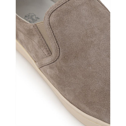 Brunello Cucinelli Beige Leather Sneaker