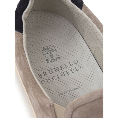 Brunello Cucinelli Beige Leather Sneaker