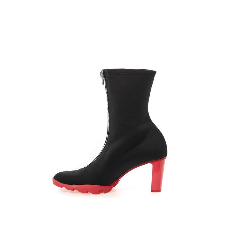 Alexander McQueen Black Neoprene Boot - Chic Ankle Footwear