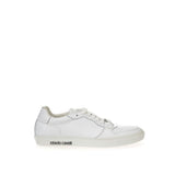 Roberto Cavalli White Leather Sneakers - Luxe Footwear