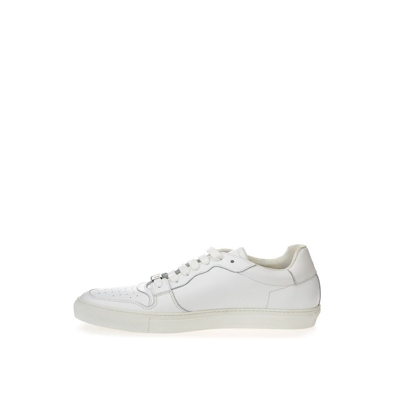 Roberto Cavalli White Leather Sneakers - Luxe Footwear