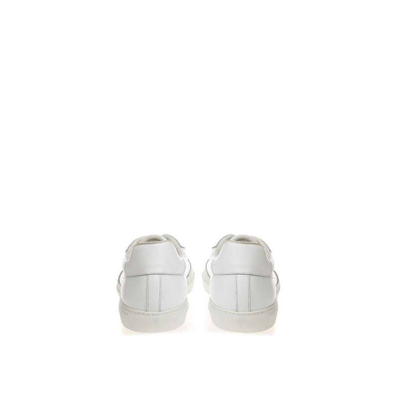 Roberto Cavalli White Leather Sneakers - Luxe Footwear