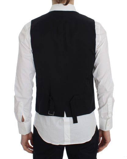 Dolce & Gabbana Grijs gestreept formeel vest