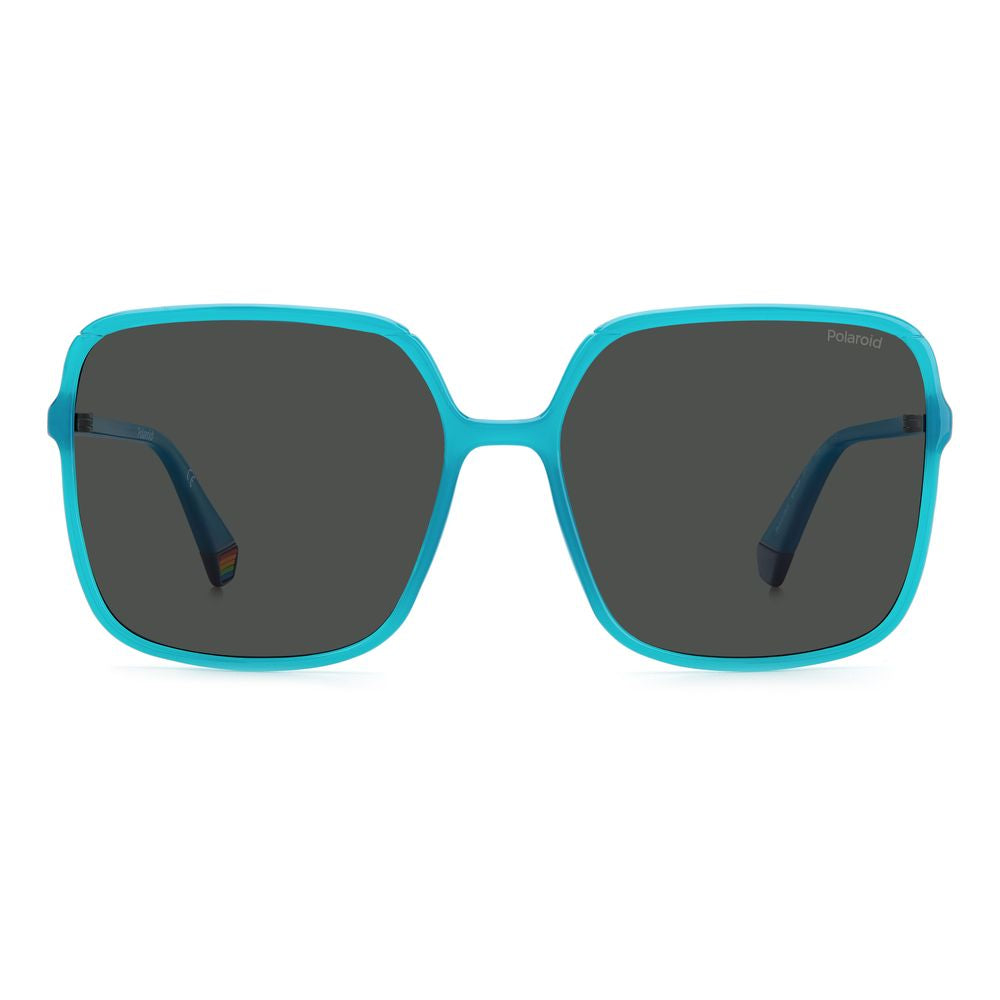 Lunettes de soleil Polaroid en plastique bleu